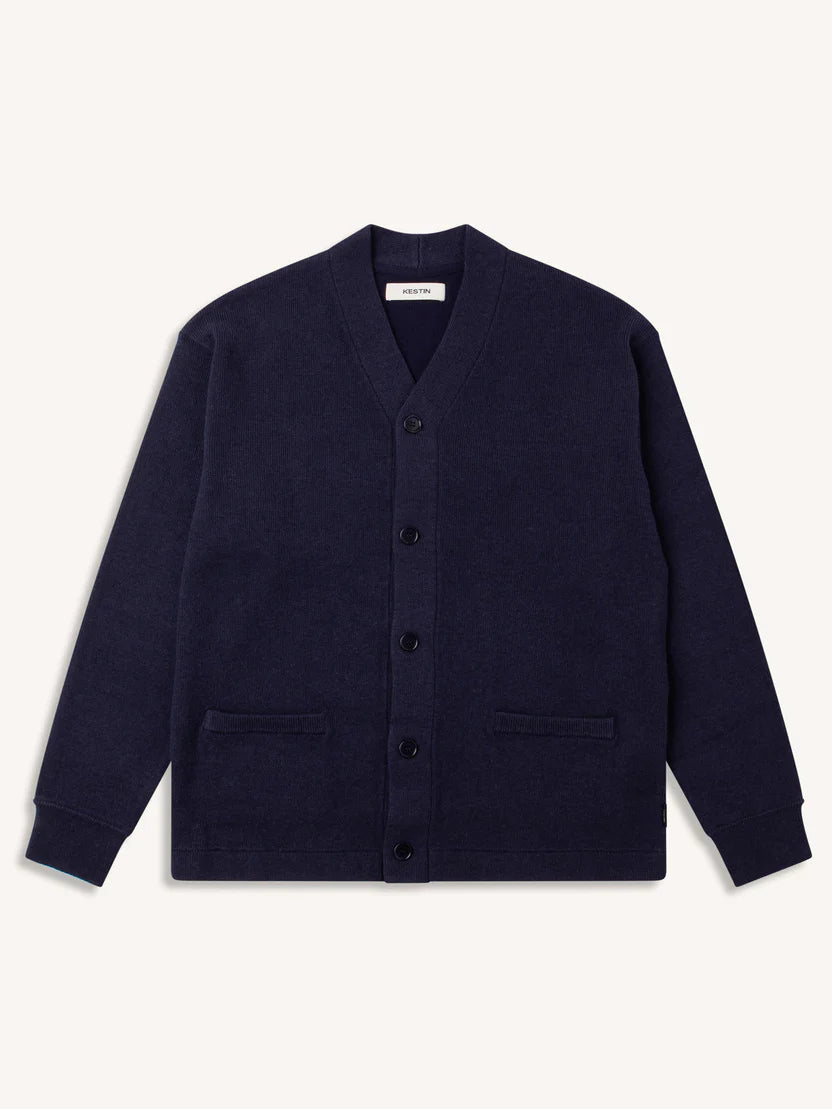 Glencorse Cardigan in Navy Wool Blend