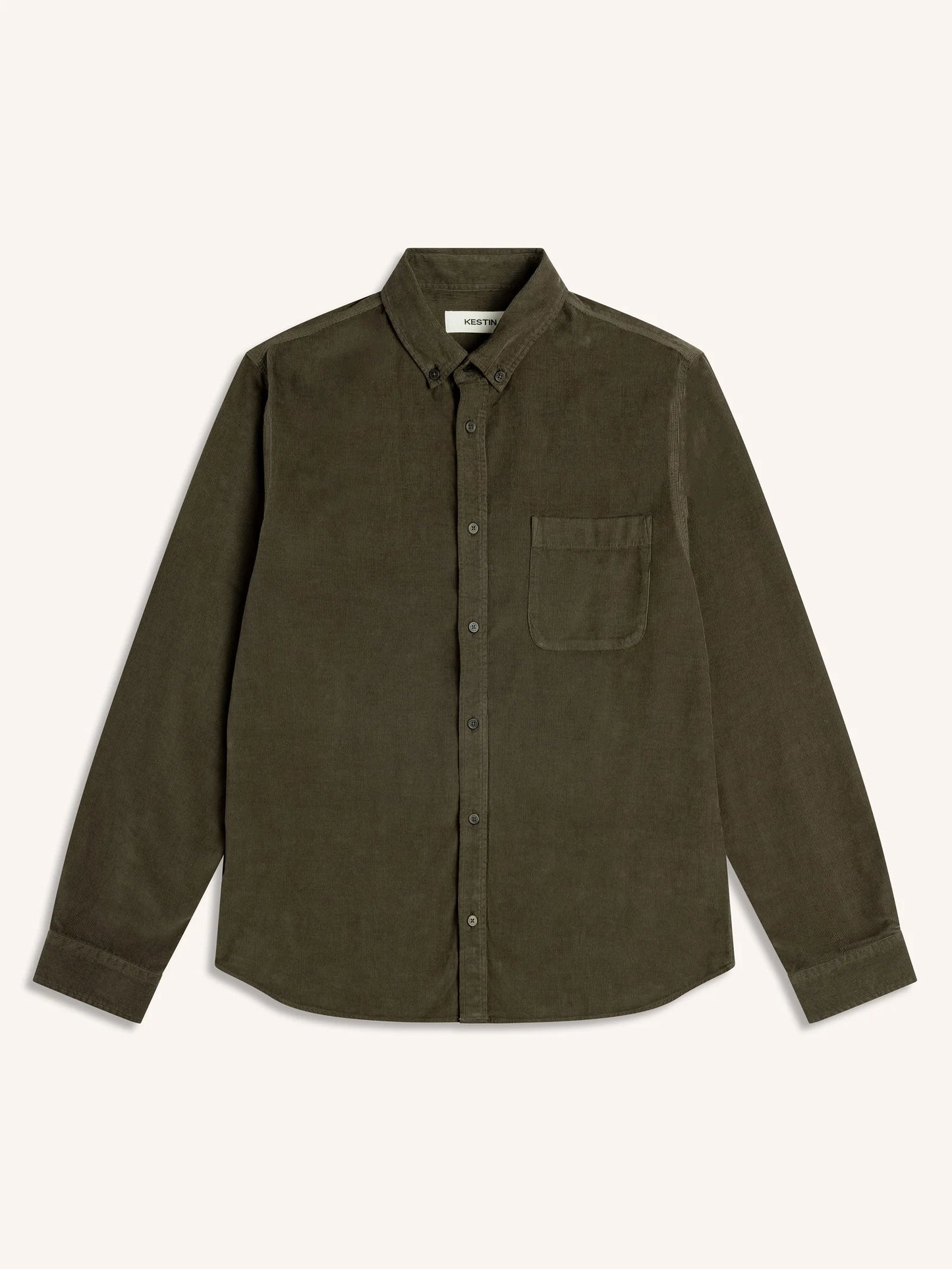 Raeburn Button Down Shirt in Olive Fine Corduroy