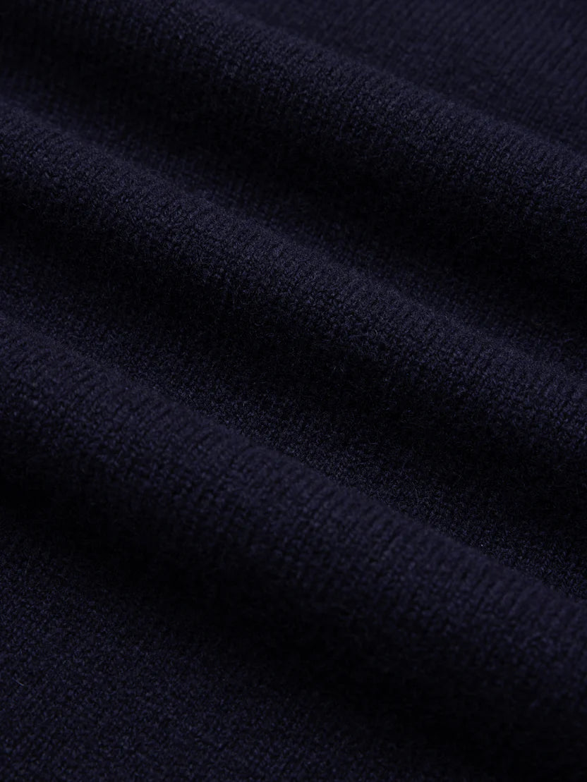 Fine Gauge Crew Neck in Navy Lambswool