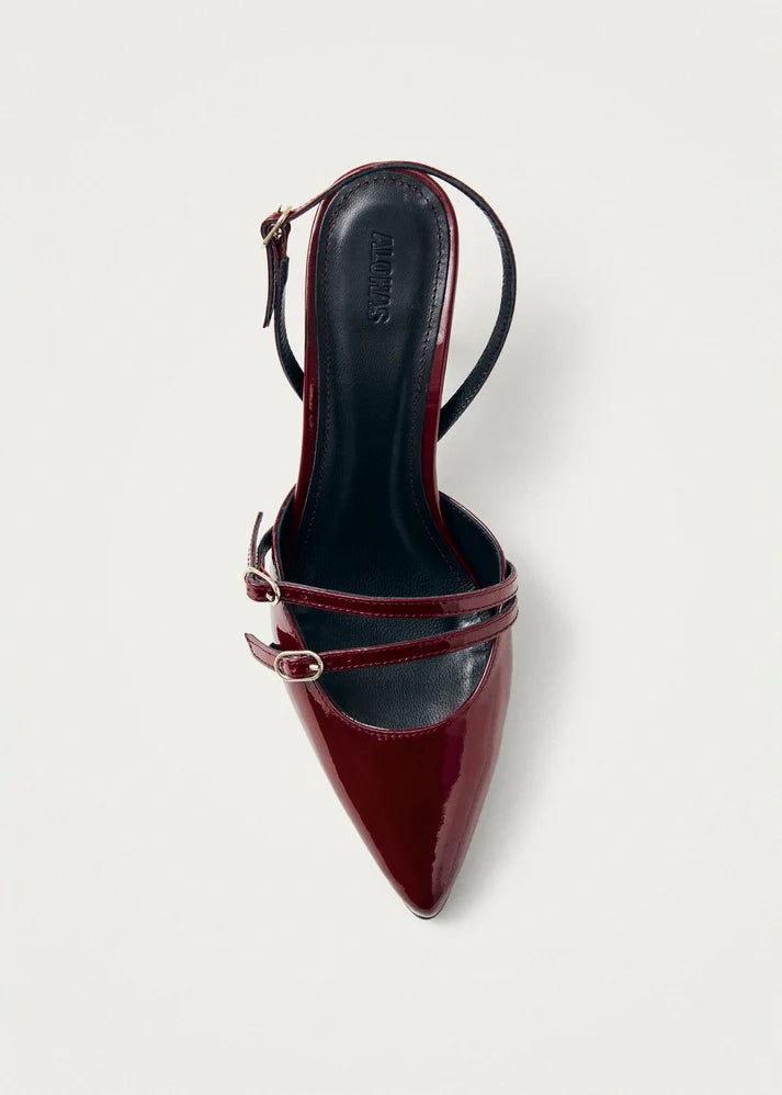 Joelle Burgundy Patent Leather Pumps