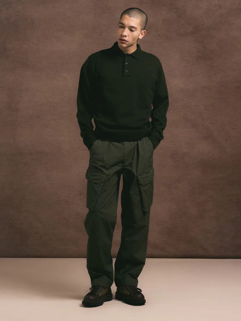 Luss Cargo Pant in Dark Olive Cotton Ripstop