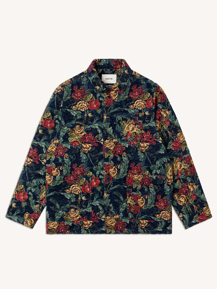 Ormiston Jacket in Navy Floral Jacquard