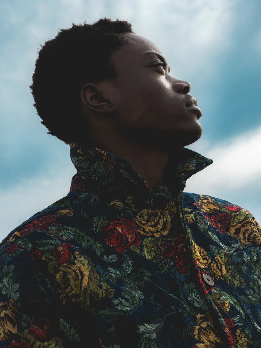 Ormiston Jacket in Navy Floral Jacquard