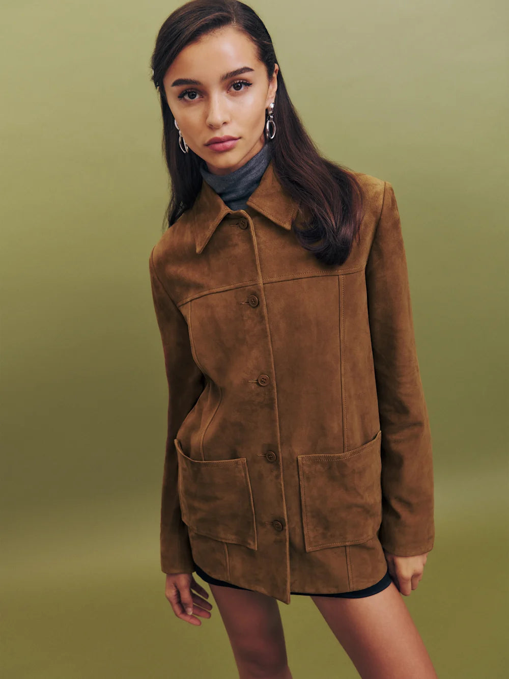 Veda Lincoln Suede Shirt Jacket